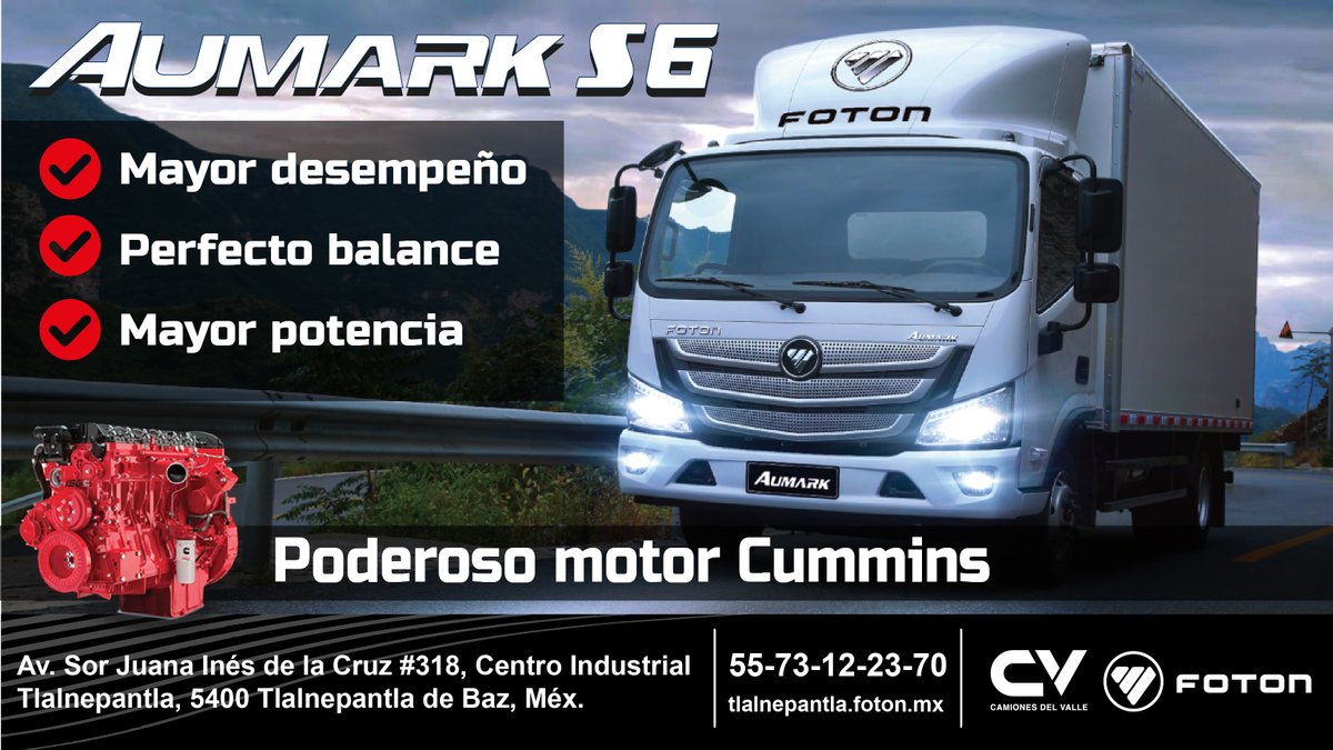 FOTON_CMV's tweet photo. Nuestro #Aumark #S6 está listo para acompañarte en esta nueva aventura 2022.
El mejor desempeño lo encuentras en #FOTON #CamionesDelValle: https://t.co/YdBjfJjDIc https://t.co/9RZQCACw45