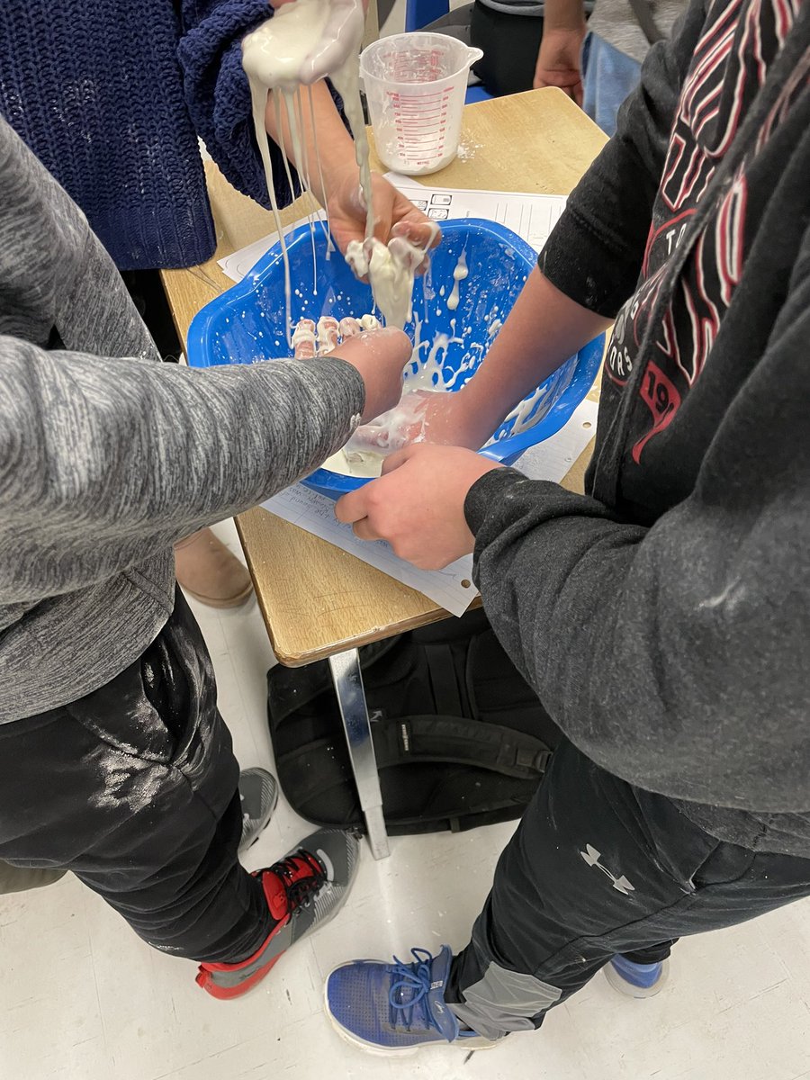 We got a little messy this afternoon testing the particle theory of matter! We made ooblek to try and solve the decade long debate; is it a solid or liquid?! <a href="/wilton_grove/">Wilton Grove P.S.</a> <a href="/TVDSB/">Thames Valley DSB</a>