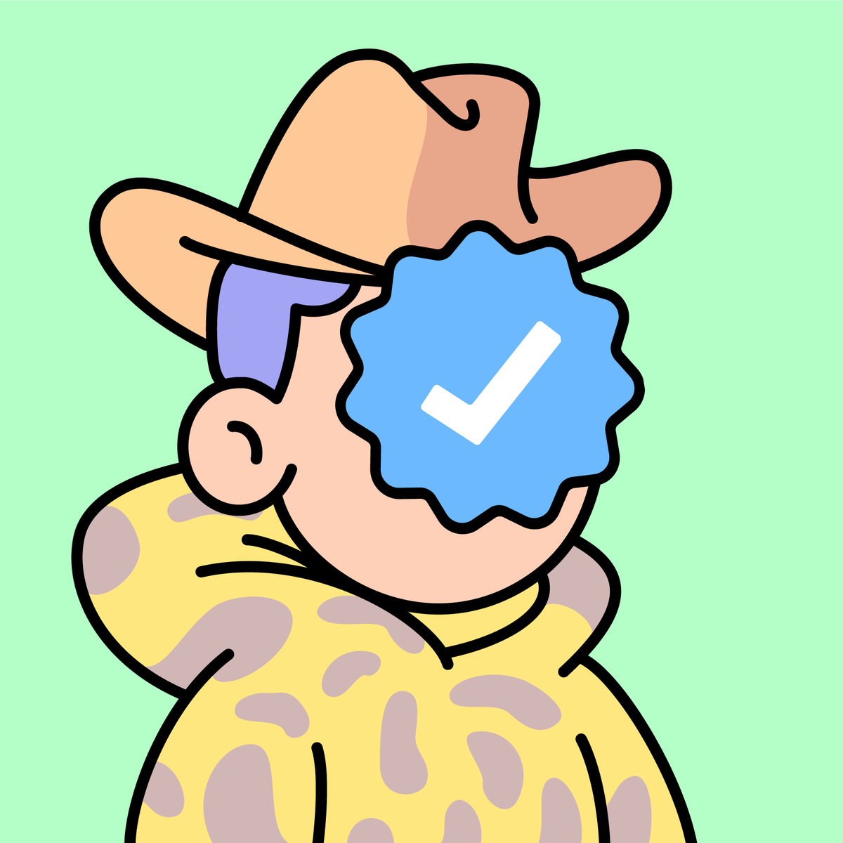 DoodoftheDay's tweet photo. Doodle #1205
Posty
@PostMalone in a #pfp. The lore will be legendary. The one and only Cowboy/Leopard hoodie, as well as the only Blue check/Leopard Hoodie. 
Owned by: @SilentVoodoo12 
 
#DoodoftheDay #Doodles @doodles https://t.co/HYPh8MPRqZ