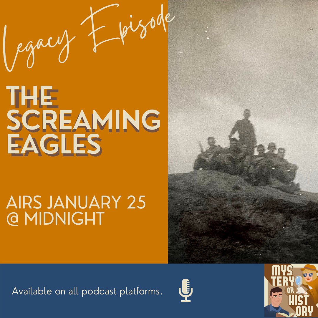 The Battle of the Bulge ended 77 years ago tomorrow, and to honor this anniversary we’re releasing a special Mystery or History Legacy Episode! The episode will go live January 25th at midnight PST, available wherever you listen to podcasts.