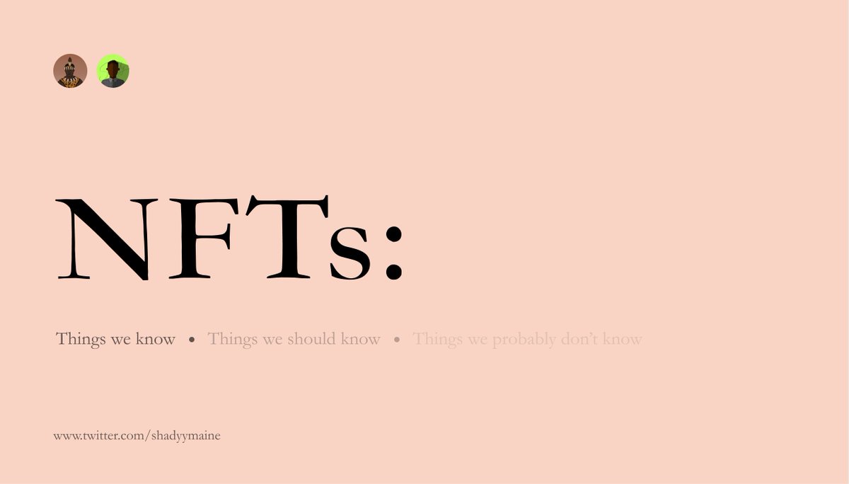 NFTs Today!

If you have little or no clue about NFTs ,then I think this thread might interest you.

1/39
#NFTs #NFTCommunity #Blockchain #Ethereum #ETH #Tech #Technology #womenintech