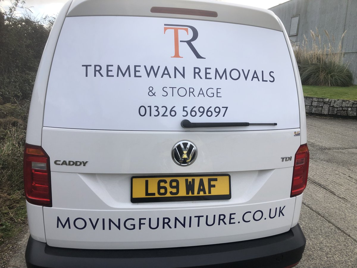 RHSigns2016's tweet photo. Vehicle sign written and embroidery for Tremewan Removals and Storage. 

For signs, digital printing and embroidery give RH Signs a call on 0790 35 35 817 or visit https://t.co/r6mXD1DKRF for more details. https://t.co/dS1EMlVczG