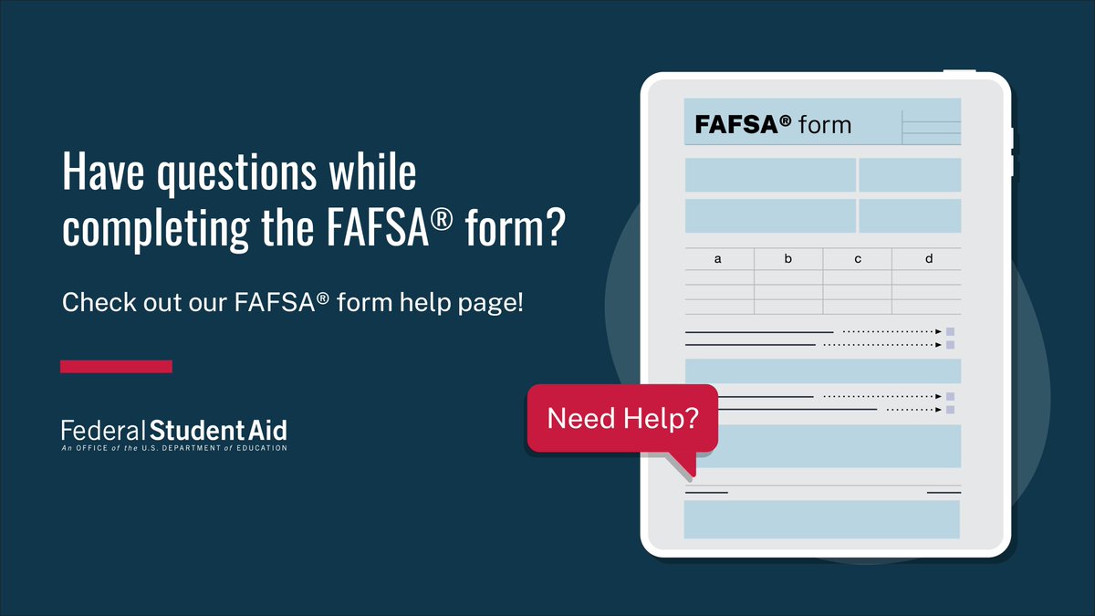 If you’re looking for answers to common FAFSA® form questions, look no further than our help page: go.usa.gov/xt5DR