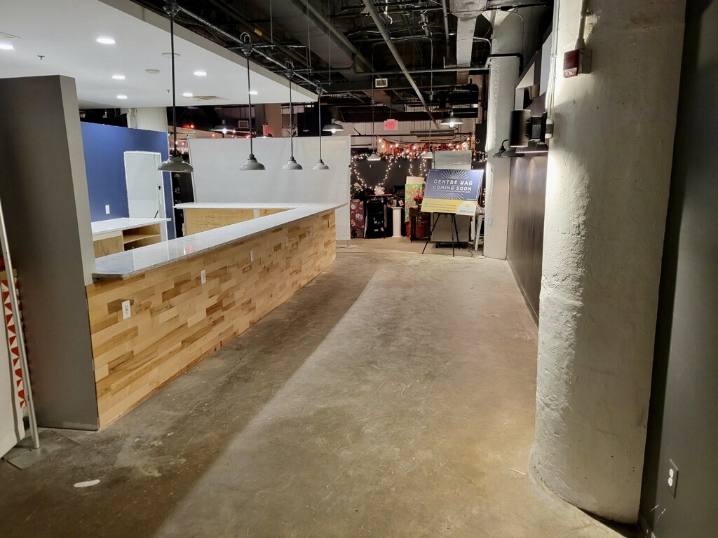 New things are coming to the Marketplace! Construction for our newest vendor, Centre Bar is well underway! Stay tuned for an official opening date!