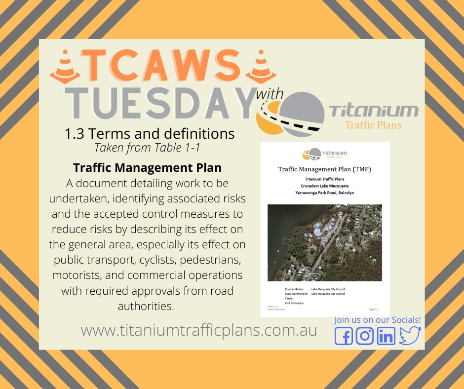 👷‍♀️👷‍♂️TCAWS TUESDAY👷‍♂️👷‍♀️
TMPs, what are they good for? Pretty much everything! More and more sites require Traffic Management Plans, and in case you guys didn't know, we just happen to be very good at putting them together 👷‍♂️👷‍♂️

#TCAWSTuesday #TMP #TrafficManagementPlan