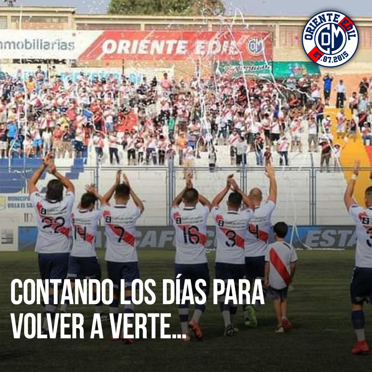 Oriente_Edil's tweet photo. 🎶 FRANJA, MI GRAN AMIGO,
ESTA CAMPAÑA VOLVEREMOS 
A ESTAR CONTIGO 🎶

¡Armamos la fiesta en casa! Comenzamos el torneo jugando de local contra Ayacucho FC y Oriente Edil estará presente armando la fiesta desde la tribuna

#EchaMuni #OrienteEdil https://t.co/EjSdfCixAe
