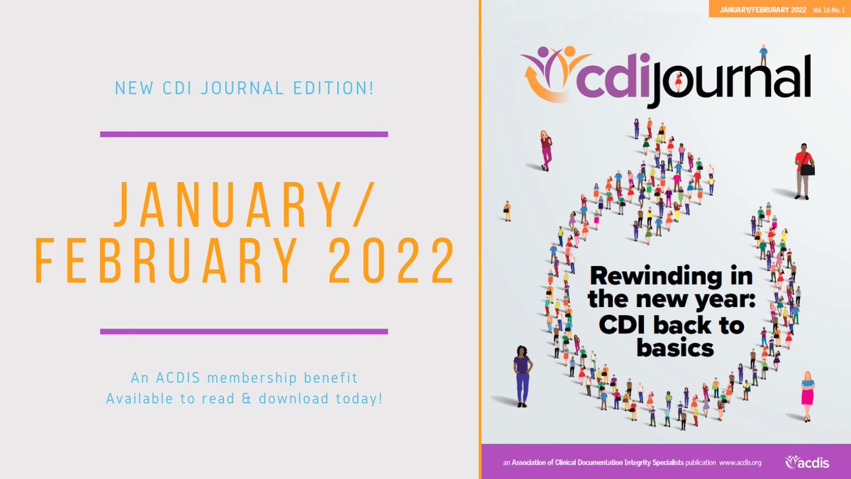 #ICYMI: There's a new edition of the #CDI Journal available to <a href="/ACDIS/">ACDIS</a> members! Check it out here: ow.ly/6g1t30s7Qtc