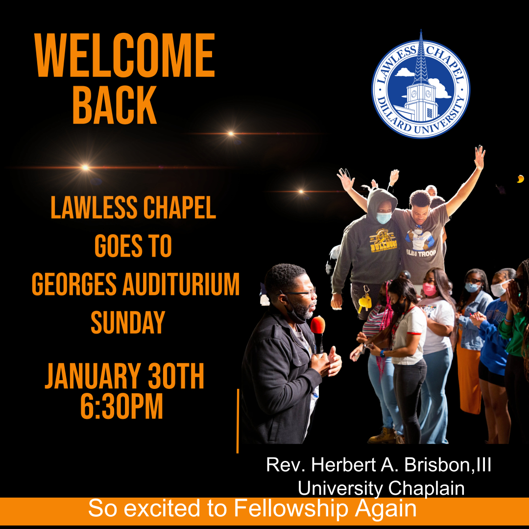 HEy Blue Devils!!!!  SAVE the DAte!!!  Sunday, Jan 30th @ 6:30pm The Experience is Back!!!  #thelawlessexperience #lawlesschaplain #MYDU #dillarduniversity