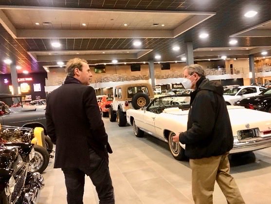 RepMarkWalker's tweet photo. Great time hanging out with a Greensboro treasure, my friend Dean Green. Thankful for the amazing tour of his historic automobile museum today and all the charity work he does that benefits our community. #GreenFord #walker4nc #cars #ncpoll #nc https://t.co/rDnQ42Jk0N