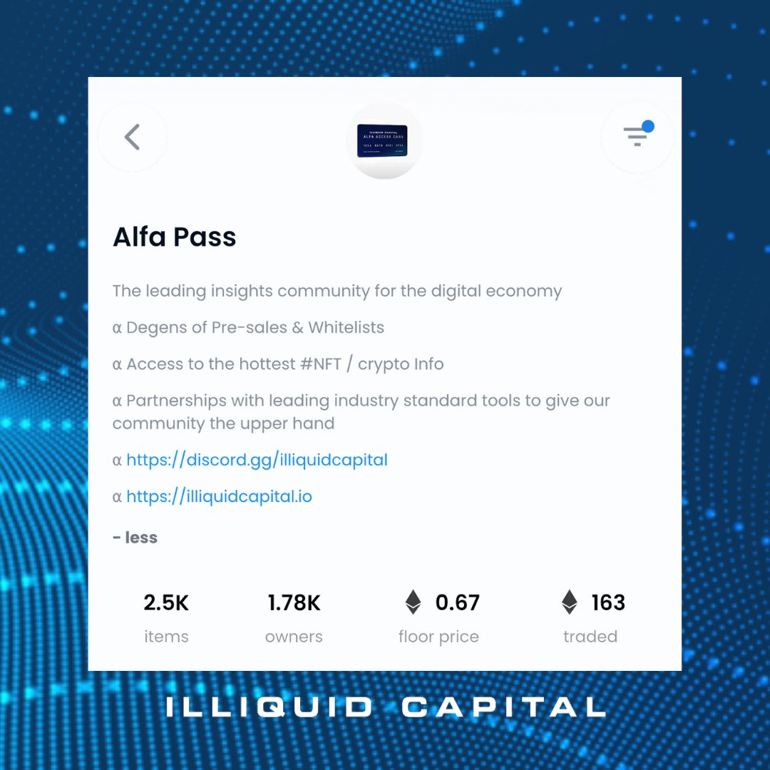 weareilliquid's tweet photo. When your NFT is Alfa in itself! ⁣
⁣
That’s when you know you’re onto a winner. Our passes were 0.075 prior to us minting out and now they are 0.67 floor 🚀⁣
⁣
There is only 40 listed under 1ETH out of 2500. Showcasing the value that our community has which is unreal. https://t.co/sAswoO7gRI