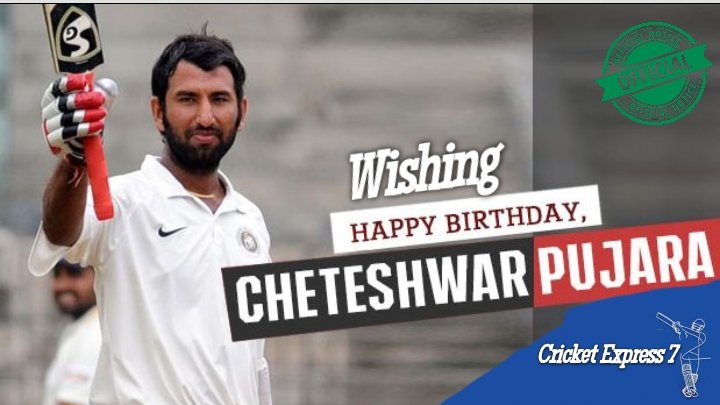 Wishing Happy Birthday To Cheteshwar Pujara . 