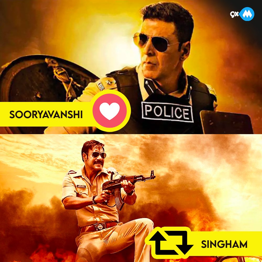 Which Cop Movies had the Best Action sequence?

Sooryavanshi OR Singham
.
.
.
#sooryavanshi #singham #cop
#copmovie #akshaykumar
#ajaydevgn #Akshay #ajay #akshaykumarfc #akshaykumarfans #akshaykumarfanclub #akshaykumarfanbase #ajaydevgnfanclub #ajaydevgnfans #ajaydevgnfc