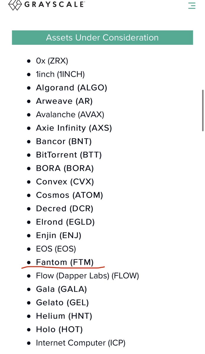milesdeutscher's tweet photo. .@Grayscale has added $FTM to its list of assets under consideration. 👀 https://t.co/N2awBR5AsW