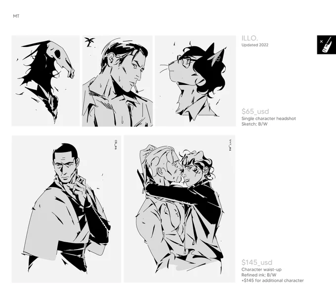 I'm open for b/w commissions this month and next; limited slots.
Please see form for availability and more info!
https://t.co/qOGs1R67Xm 