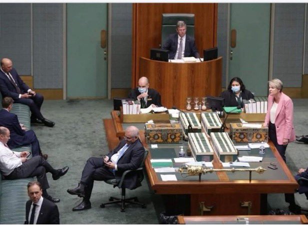 AndrewPStreet's tweet image. “B-b-but the @TamePunk lady wasn’t smiling nicely at the Prime Minister! It’s so disrespectful!”

“Siri, please show me disrespectful.” 

#ausp