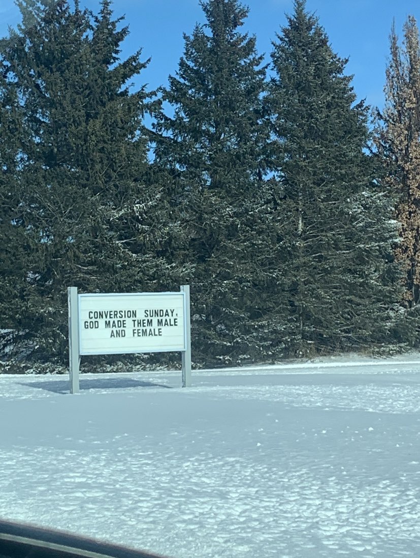 TheRealJkeems's tweet photo. @ChiefKnoll I notice this sign has been up for a few days at a church in Hanover. Publicly promoting conversion therapy &amp; anti trans hate. The police have been notified, but it is still up. I am reaching out to you to take action on this disgusting act. #buildsafercommunities https://t.co/OXmGygvFtw