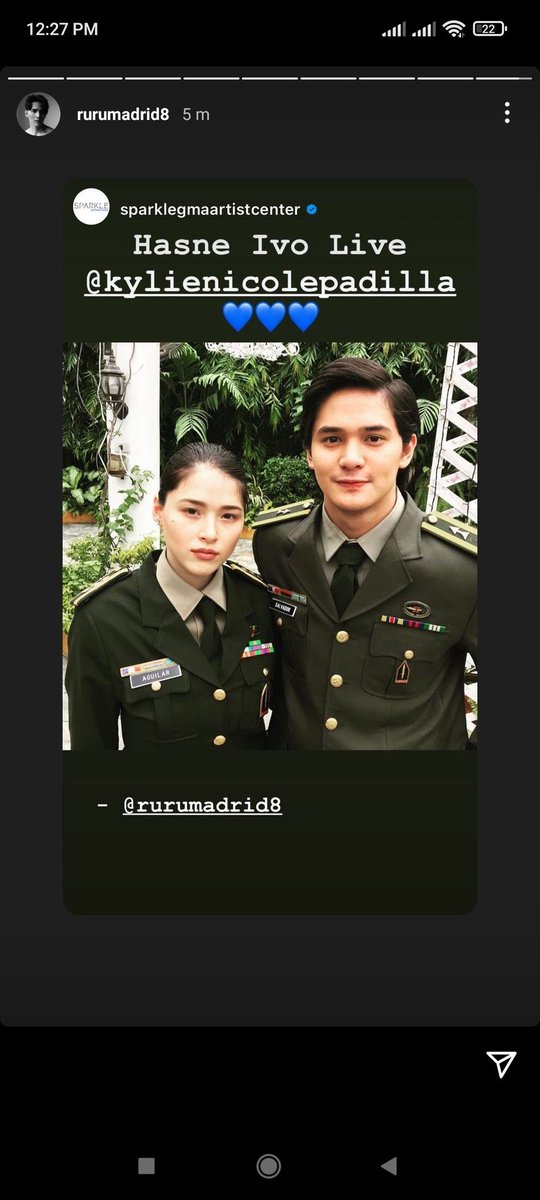 YbrAmihan2016's tweet photo. Ginalingan! Itay @Rurumadrid8 is now using @Sparkle_GMA’s instagram for #RuruMadridSparkleTakeover! So yes sya po nagpost nyan at nag-restory din sa sarili nya hahaha aylabyu ka talaga itay! 💙

#MaligayangKYrawan 
HAPPY KYLIE DAY
#HappyKYRUwanKYLIE https://t.co/SFIeGiLcoe