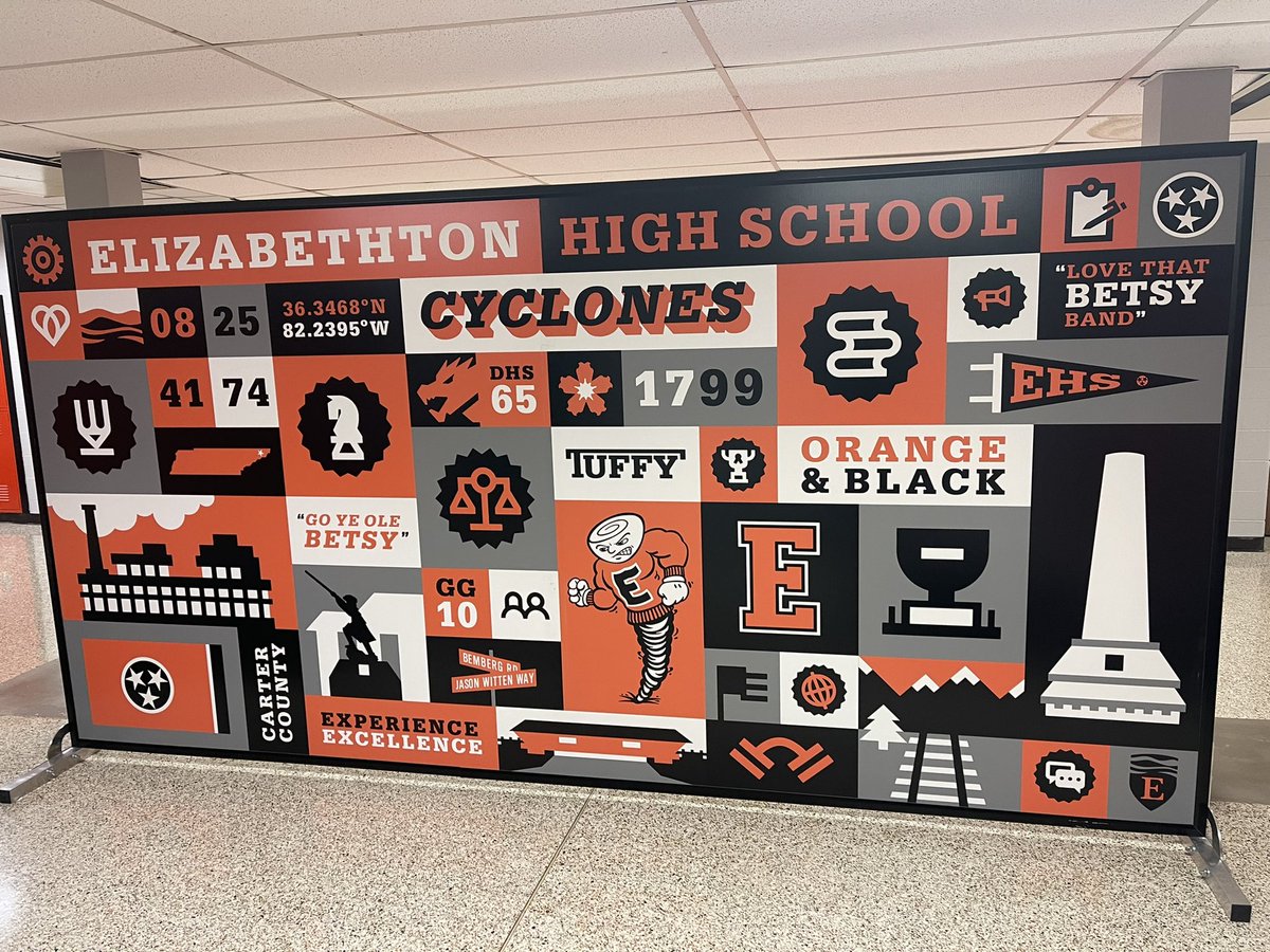 Our school has a cool culture wall