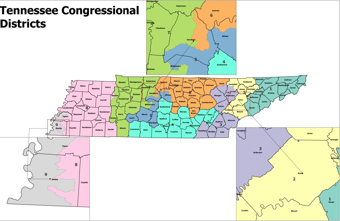 Tennessee Voting Districts Map Do You Spy Your School... Tennessee