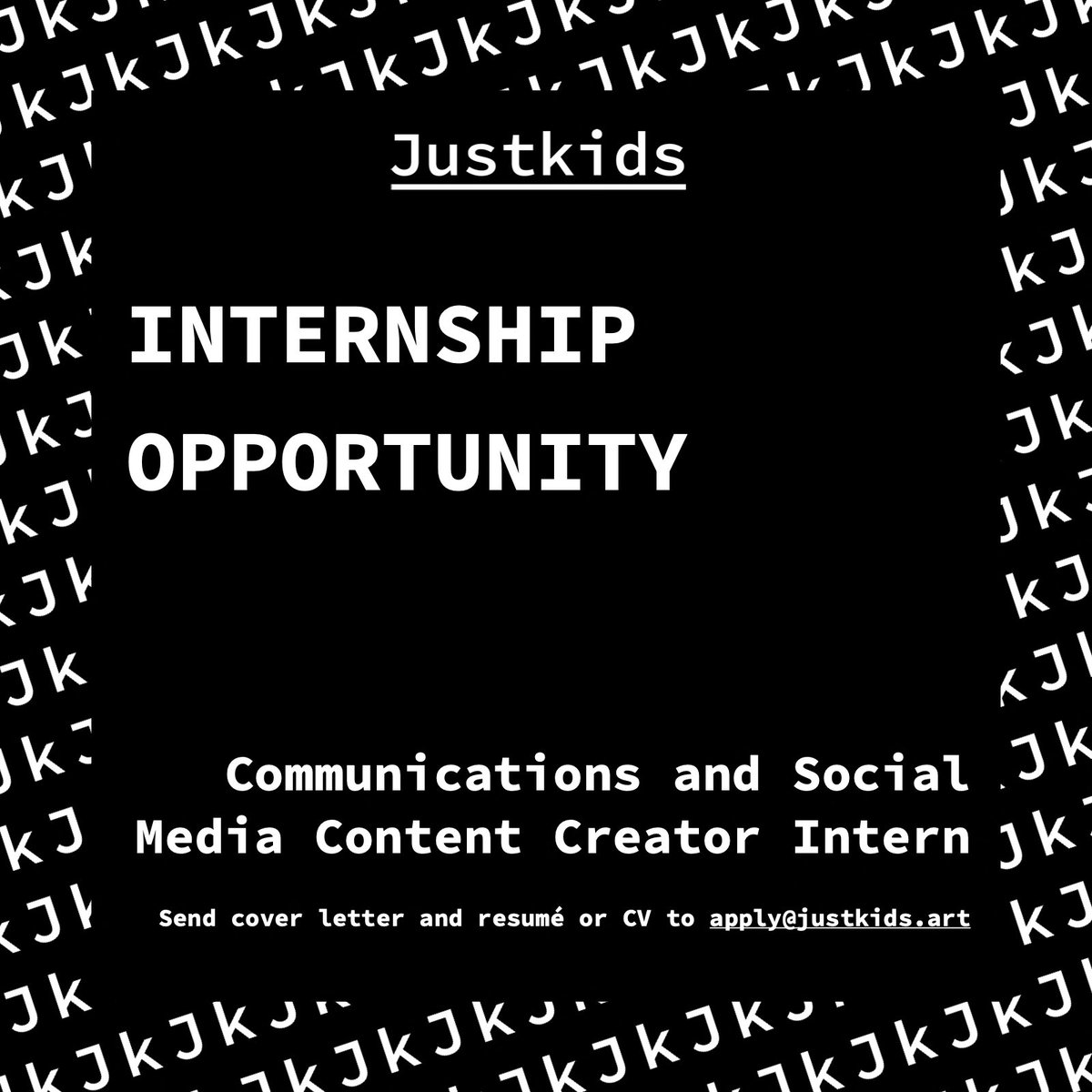 Communications and Social Media Content Creator Intern wanted! 🚨 If you’re a cool kid that lives, breathes and is obsessed with social media content creation, we want to know you! 👩‍💻🧑‍💻 

Visit: justkids.art/intern-with-ju… for more info.

#intern #socialmedia #contentcreator