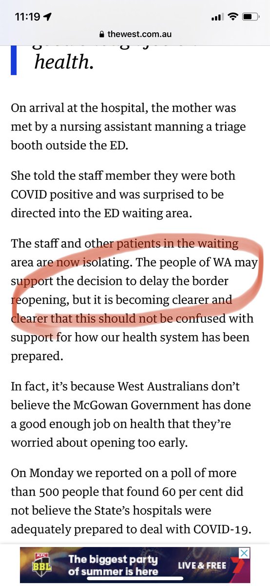 Righto, four days after the backflip, I’m interested, so running my own poll. Do the people of WA support the delay? Retweet for no, like for no.