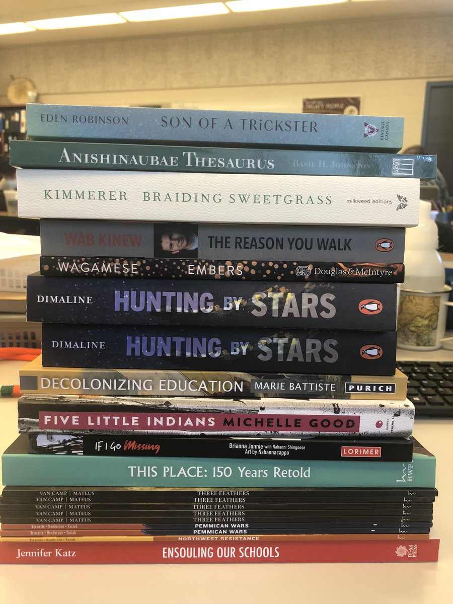Slowing improving my classroom book collection! #indigenousauthors #decolonizingeducation 📚