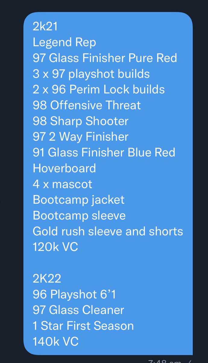 PokerSimmo's tweet image. ⭐️ 2K21 Legend Account Sale⭐️ 
               Please ❤️ &amp;amp; ♻️ 
          My Personal Account