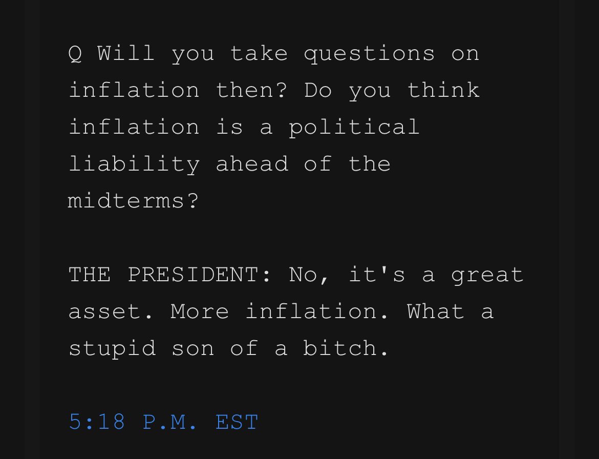 PhilipWegmann's tweet photo. Official White House transcript: https://t.co/HZK2yKz0ZK