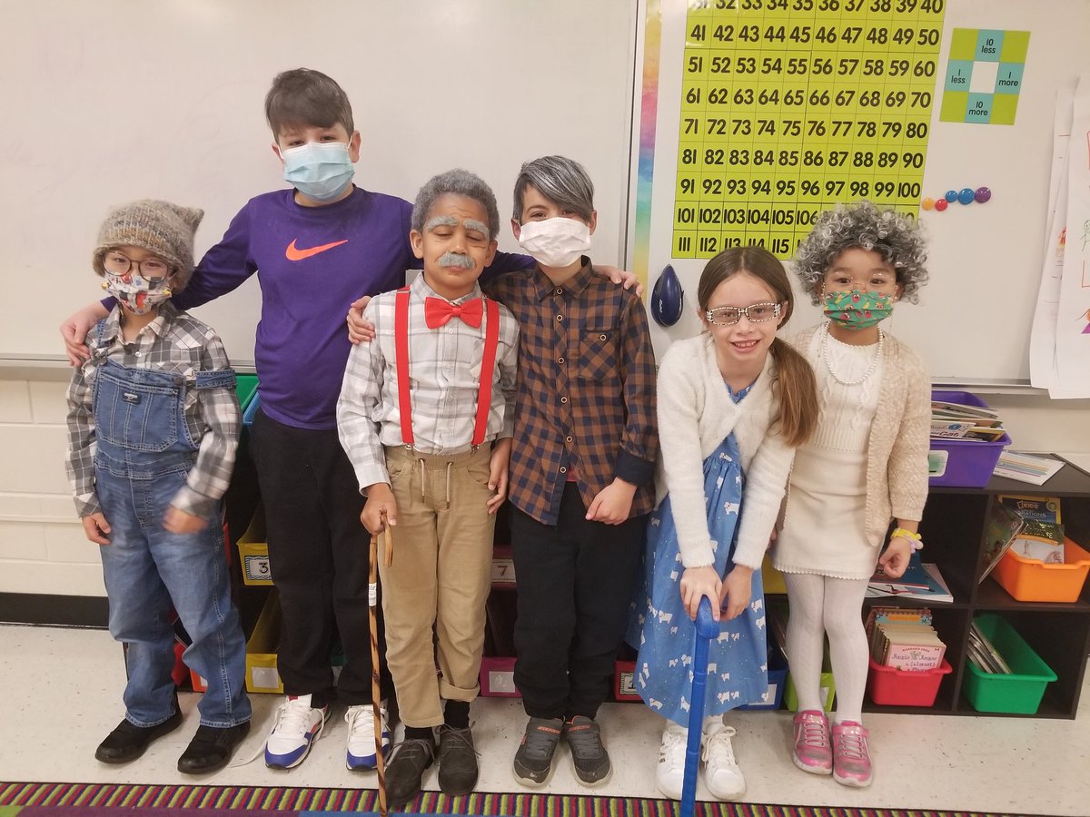 Look at these cute 100 year olds who came to school today. #dolvincredible <a href="/DolvinES/">Dolvin ES</a>