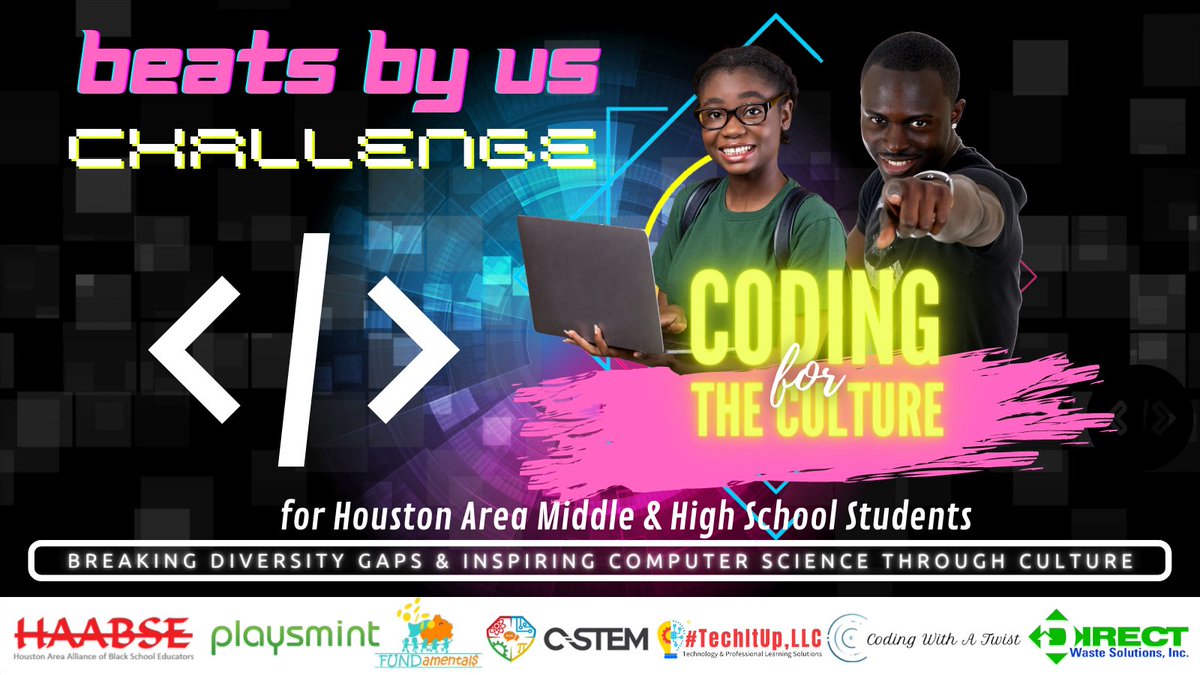 Code4CultureEDU's tweet image. Calling All Houston Area Educators, CS Teachers, &amp;amp; Coding Clubs! Inspire your students to code by participating in this fun event. Registration is now open to participate in the #CodingForTheCulture bit.ly/code4culture.
