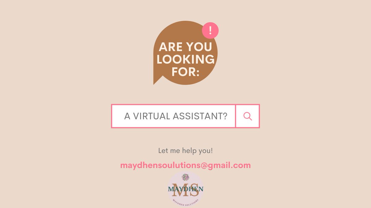 mdhensolutions's tweet photo. 📍But when do you hire a Virtual Assistant? 1. When Your Job Doesn't Require A Full-Time Employee
2. When Repetitive and Non-Core Tasks Coexist

Get in touch with a credible virtual assistant provider.  Message us anytime:
📧 maydhensolutions@gmail.com 💪
#hireVA https://t.co/602Q808CjF