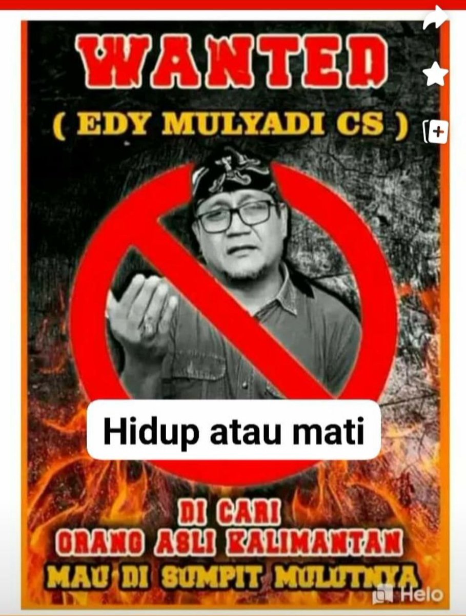 Urrangawak's tweet photo. Edy..!! dicariin orang asli Kalimantan, belum tau mandau melayang.
#TangkapEdyKadrun https://t.co/Bd95jzsg4G