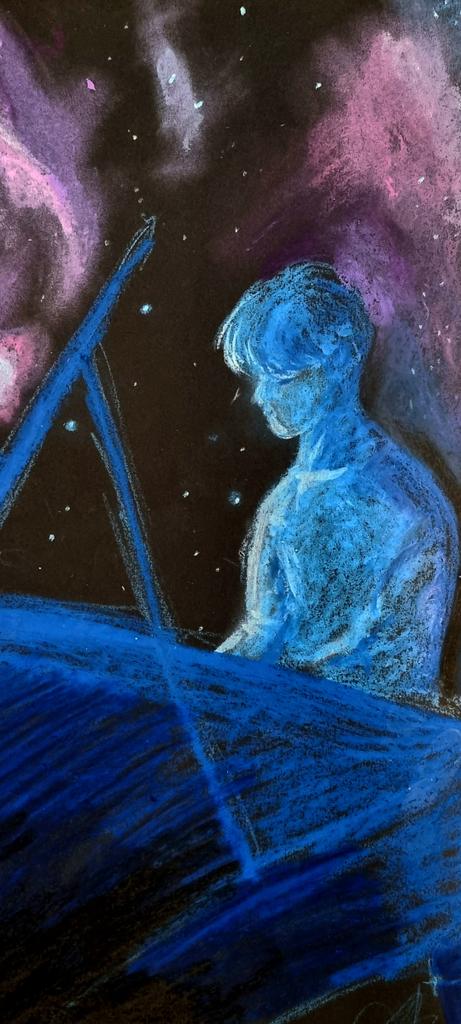 LabsArtemis's tweet photo. Love the universe and let it loving you in return 
Let your soul flowing and set free from this reality ~ love, hope and dreams 
This is how they become my own reality. 

#crayonsonpaper #D_3 #crayon #illustration #sketch #universe #love #music https://t.co/ZVD9lafKsG