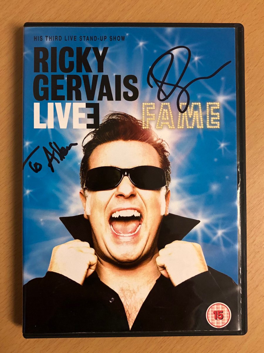 RT @Musical1250: Found my signed Ricky Gervais DVD’s - “The Office” Series 1 and his “Fame” stand up show! https://t.co/0T1LVoQaOa