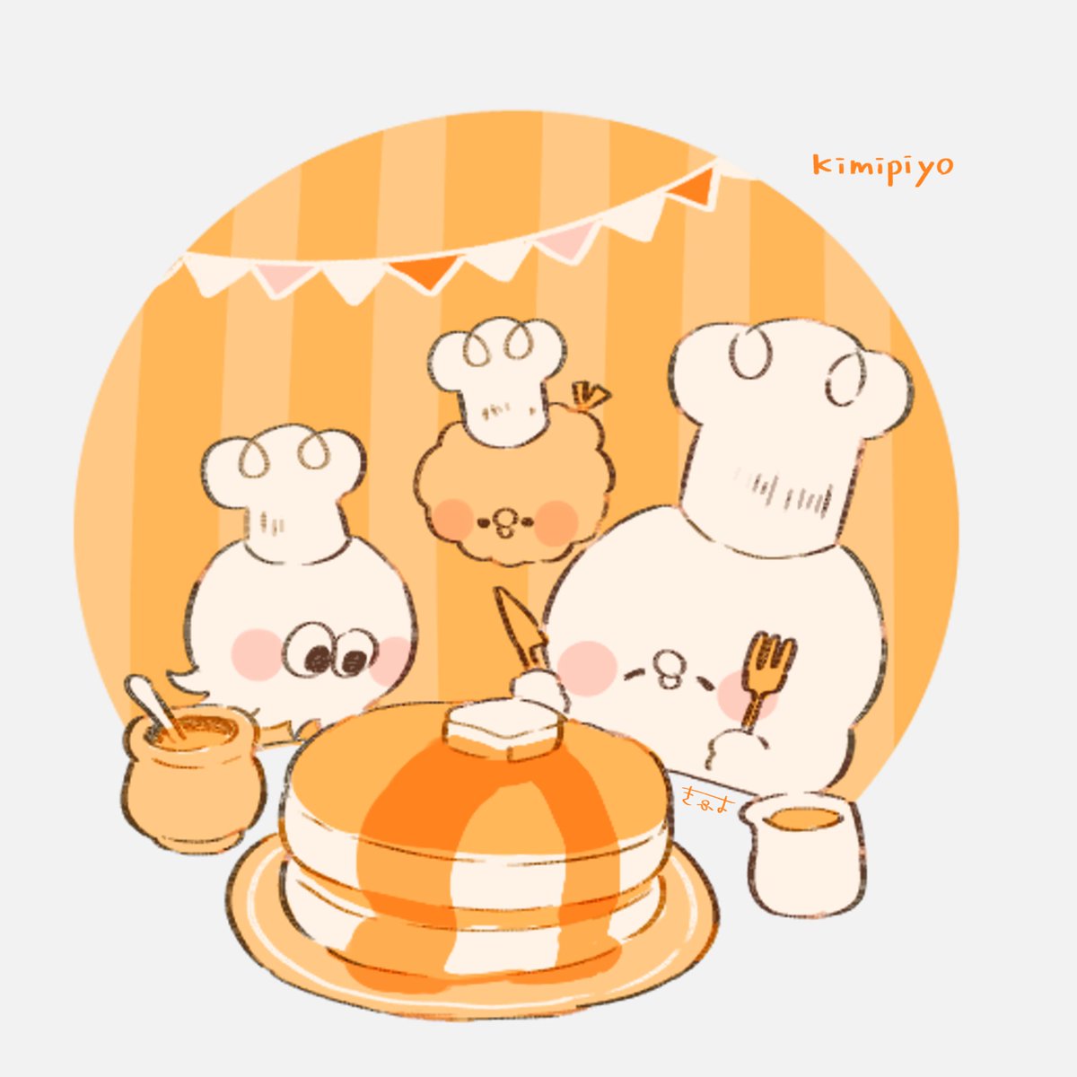 「🥞

#ホットケーキの日 」|てんみやきよのイラスト