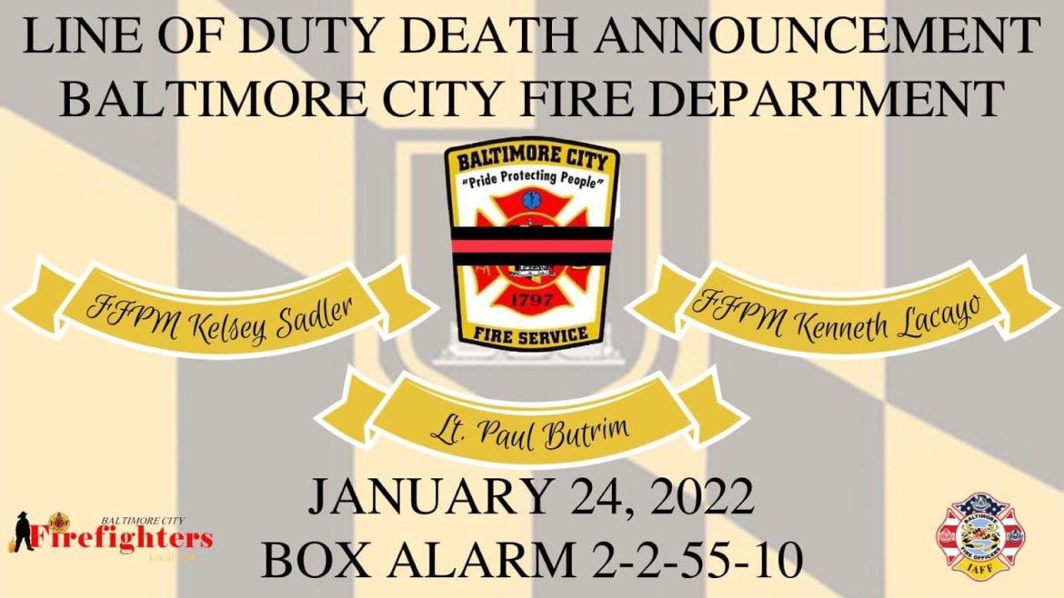 Chief_Ryan's tweet photo. There are no words…. The men and women of @TucsonFireDept send our deepest sympathies to our Brothers and Sisters of @BaltimoreFire We grieve with you. 🙏🏻🇺🇸🚒🚒🚒 #fallenheroes https://t.co/71xu3EF6wX