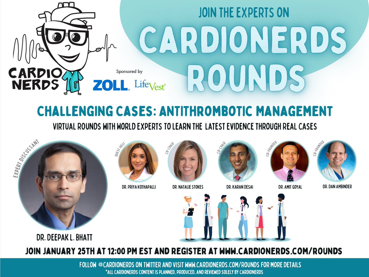 Priya R. Kothapalli, MD, FACC, FSCAI (@pkothapallimd) on Twitter photo Going LIVE with a CV legend tomorrow- can't wait to talk all things thrombosis with the expert, <a href="/DLBHATTMD/">Dr. Deepak L. Bhatt</a>!
Thrilled to guest host <a href="/CardioNerds/">CardioNerds</a> rounds with <a href="/AmitGoyalMD/">Amit Goyal MD MAS</a> <a href="/Dr_DanMD/">Daniel Ambinder, MD</a> <a href="/natstokes/">Natalie Stokes</a> <a href="/karanpdesai/">Karan Desai MD FACC</a>. Let's get learning!
Register at cardionerds.com/rounds to join 🤓♥️ Going LIVE with a CV legend tomorrow- can't wait to talk all things thrombosis with the expert, <a href="/DLBHATTMD/">Dr. Deepak L. Bhatt</a>!
Thrilled to guest host <a href="/CardioNerds/">CardioNerds</a> rounds with <a href="/AmitGoyalMD/">Amit Goyal MD MAS</a> <a href="/Dr_DanMD/">Daniel Ambinder, MD</a> <a href="/natstokes/">Natalie Stokes</a> <a href="/karanpdesai/">Karan Desai MD FACC</a>. Let's get learning!
Register at cardionerds.com/rounds to join 🤓♥️