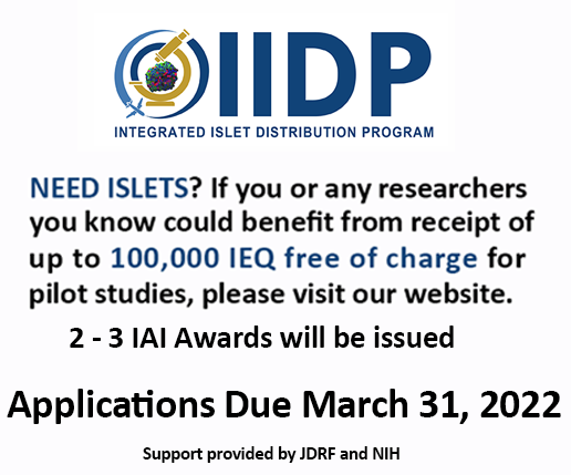iidp_at_coh's tweet photo. ATTENTION: Islet Award Initiative -  If you or any researchers that you know could benefit from up to 100,000 IEQ FREE of charge for pilot studies, please visit  https://t.co/Nl34YII17m for additional information. Applications due March 31, 2022. @JDRF @NIDDKgov @NIH  #islets https://t.co/Ts4jsLr1Nx