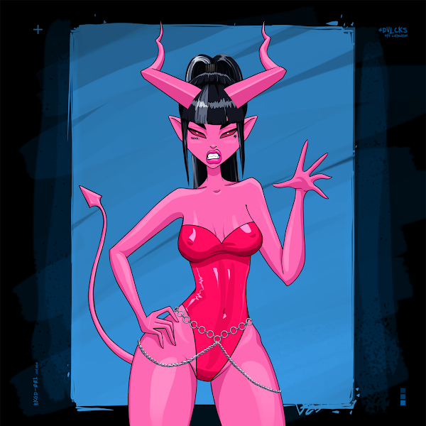 lisalombs's tweet photo. My newest @chicks_nft and first succubus❤️She's so beautiful. Can't say enough how much I love this project, very chill indie artist #WomanInNft #DEVILCHICKS #art #NFTCommunity #ToTheMoon https://t.co/tIGDSv7sbk