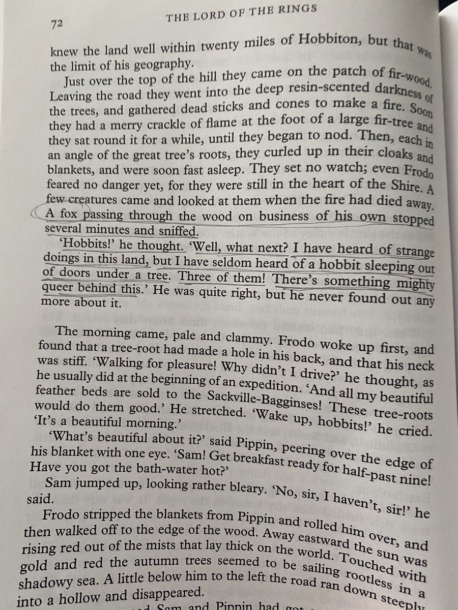 NtotheJC's tweet photo. I like to think this passage is Tolkien’s hat-tip to all of the talking animals in his buddy Jack’s stories. https://t.co/Hh1t7Pa7tB