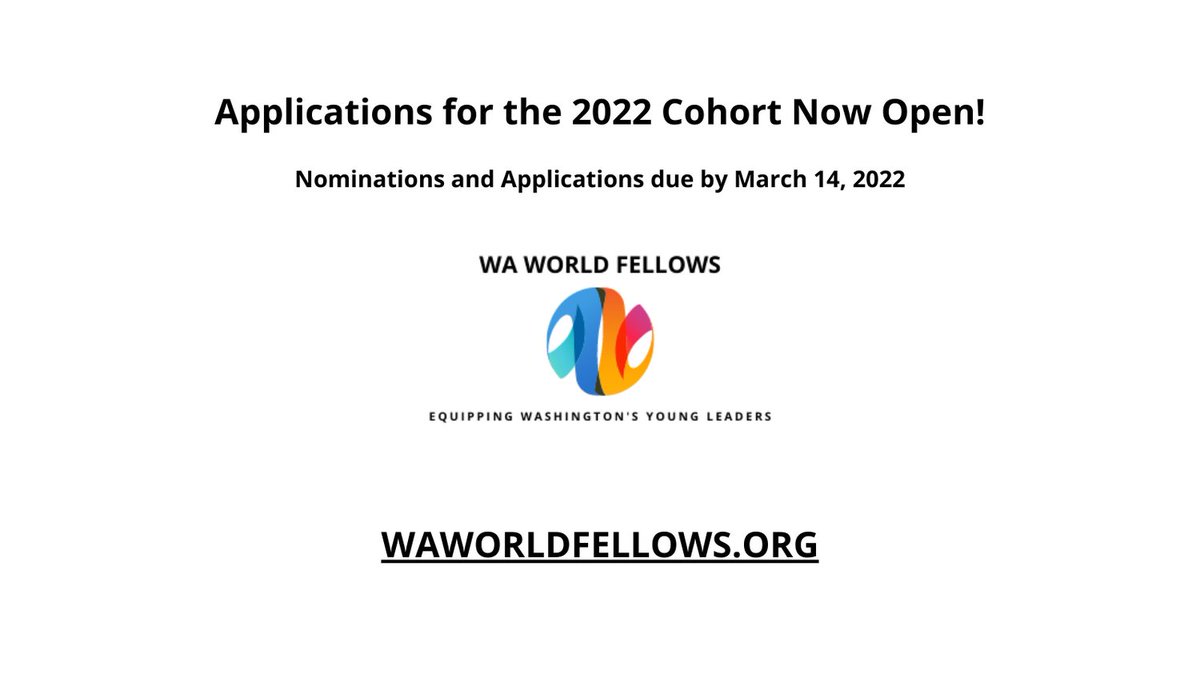 Applications are now open for current sophomores in Washington State. Find out more at WAWorldFellows.org