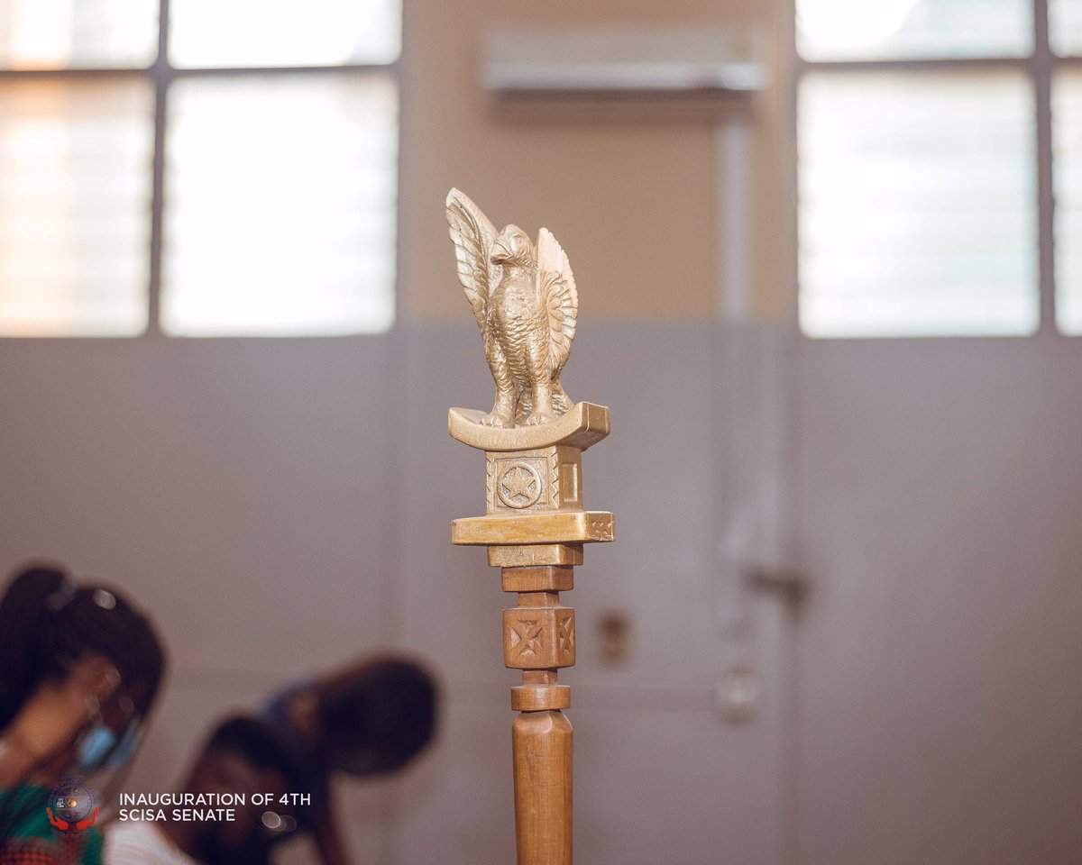 thescisasenate's tweet image. Without the mace, the Senate is not deemed to be appropriately constituted. When the Senate is in session, the mace is displayed at the Senate Speaker’s podium.

The 4th Senate is committed to delivering its mandate for the good people of SCISANs. 

#ScisaSenate
#ScisaKNUST

2/2