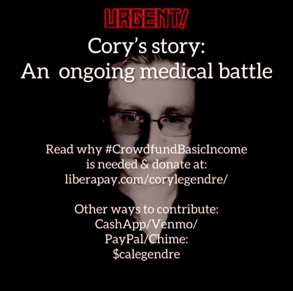 corylegendre's tweet image. Going to really need help now… 🤦🏼‍♂️ 

I’m so tired. Nothing ever goes right recently. #crowdfunding survival is hard. Bedrest orders are hard. 

CshApp/Vnmo/PyPal/Chime- $calegendre

#RentHelp #MutualAidRequest
#ChronicCrowdfund #UBI #urgent #HumanityFirst #DisabilityCrowdFund