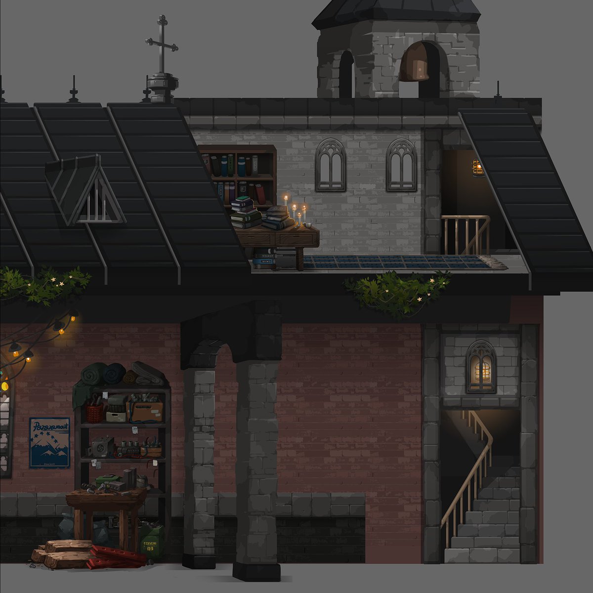 StellaOverlord's tweet photo. Out game, the hometown art works. 

#game #indiegame #postapocalyptic #actiongame #2dgame #spine2d  #unity3ddeveloper #unitygames #unity2d #indiedev #indieartist #steamgame #switchgames #gamedevelopment #게임 #인디게임 #게임개발 https://t.co/BQ48td53hH