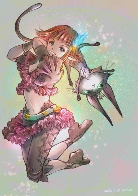 ケットシーを投げちゃうリリゼット
#FF11
#ケットシー 
