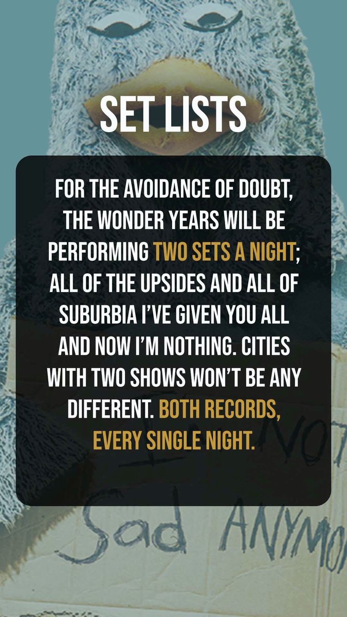 thewonderyears's tweet photo. Upsides / Suburbia Anniversary Tour FAQ: a visual thread (1/3) https://t.co/2OjhxTXNPY