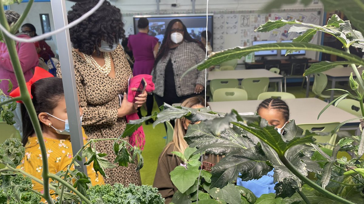 NYCDistrict19's tweet photo. An amazing day at PS 158 for the Hydroponics Lab ribbon cutting ceremony &amp; student-led tour! Students shared how they use the space to grow food while learning hands-on about science and sustainability in the 21st century.🌱  

@TamraCollinsD19 

#d19allthewayupandbeyond https://t.co/IgqO3L8Jhc