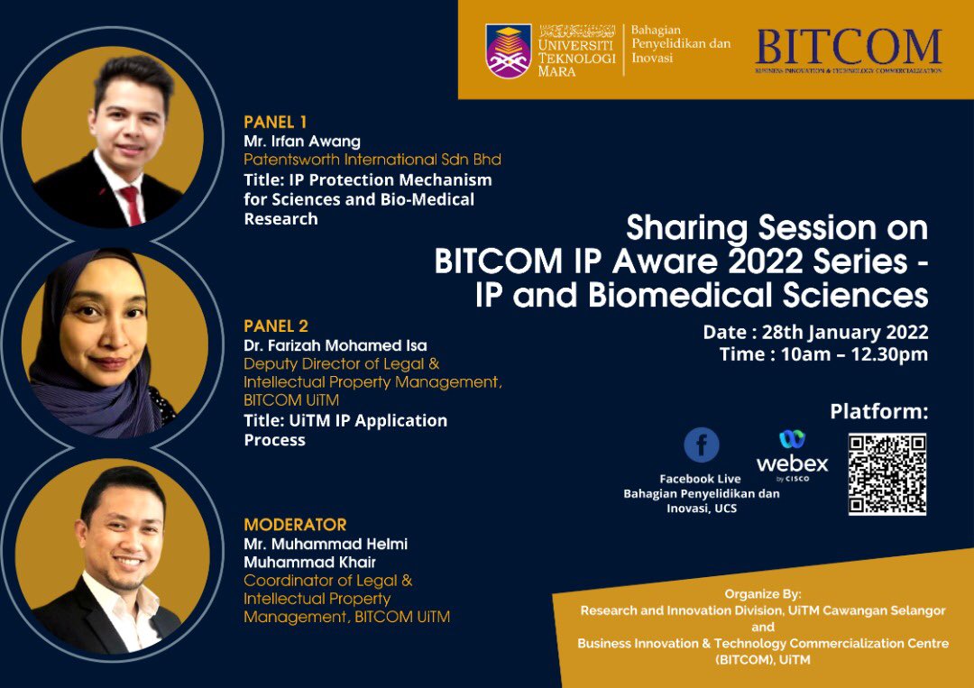 PI_UCS's tweet photo. Assalamualaikum dan Salam Sejahtera,
Y. Bhg. Prof. Emeritus/ Datuk / Dato'. / Datin / Prof / Prof. Madya / Dr. / Tuan / Puan,   

A collaboration between Research &amp; Innovation Division and BITCOMM presents the UCS Research Webinar Series 2022. https://t.co/dVa8MUvaQI