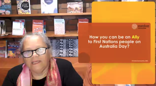 What a privilege to hear Aunty Munya &amp; Carla Rogers from <a href="/evolves_com/">evolves</a> speak about why we should #ChangeTheDate. My workplace allows me to continue working on Jan 26th, I'll take my public holiday another day and will be donating my wage to <a href="/IndigenousLF/">Indigenous Literacy Foundation</a> #InvasionDay #SurvivalDay