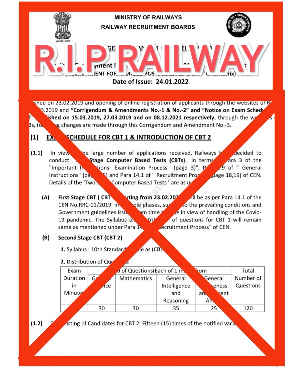 mrpal0007's tweet photo. Railway cheated students👍
#no_cbt_2_in_group_d
#RRBNTPC https://t.co/1ISHjuwapx